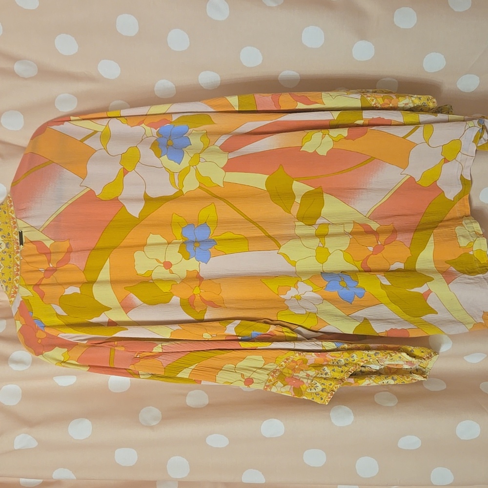 Billabong Floral Flowy Robe S/L - Picture 2 of 6
